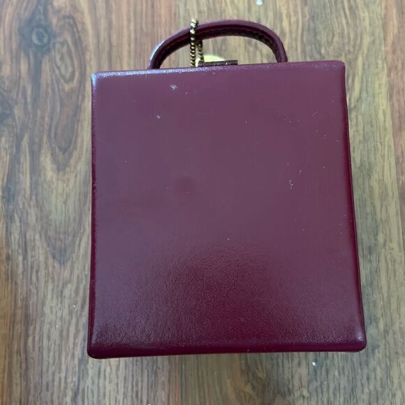 WOLF Burgundy Jewelry Organizer with Gold Clasp - Picture 5 of 7